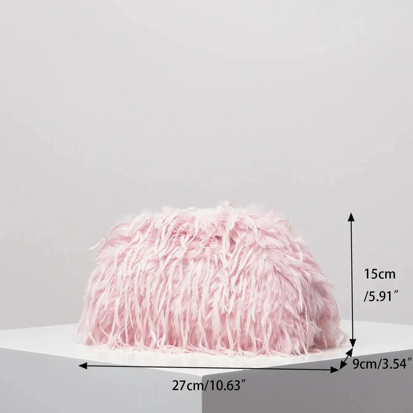 Dopamine-style clip bag, Y2K plush clutch bag, candy-colored women's purse, dinner dress clutch by Hegichi