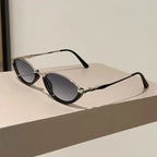 KAMMPT Oval Vintage Sunglasses Women Stylish Gradient Multi-color Casual Decor Shades 2025 New Trendy Brand Design Sun Glasses by Hegichi