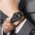 New fashionable men's nylon strap calendar watch, luxurious and simple business men's and women's night light quartz watch by Adornity