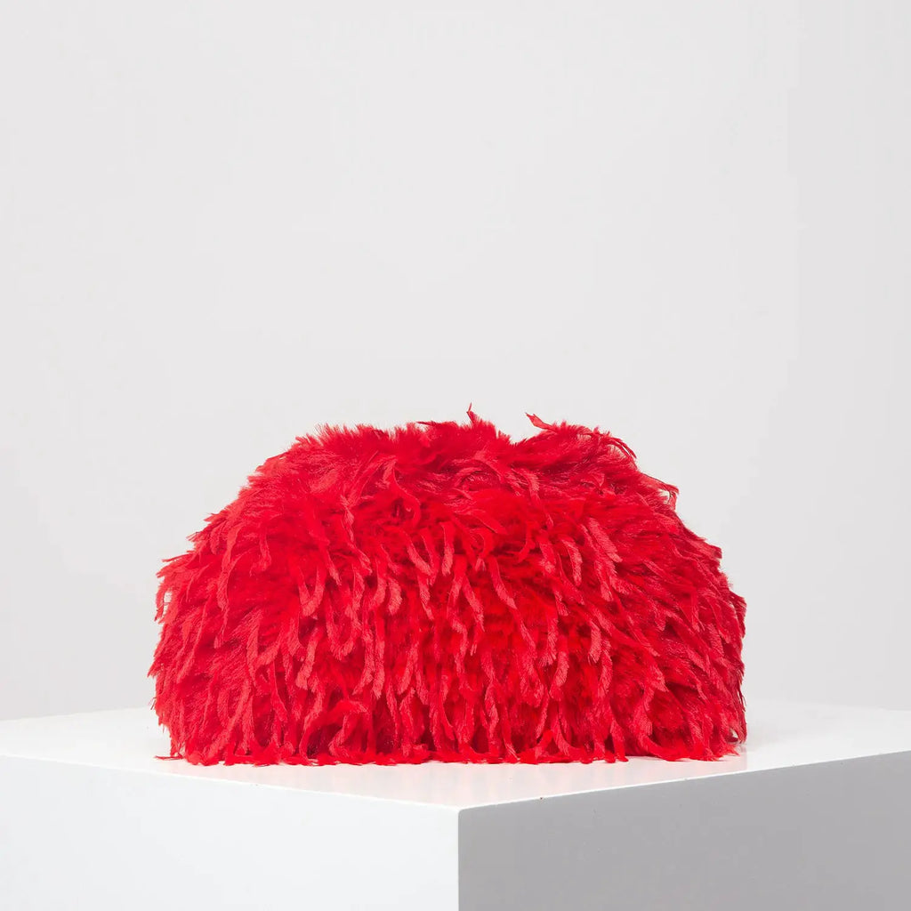 Dopamine-style clip bag, Y2K plush clutch bag, candy-colored women's purse, dinner dress clutch by Hegichi