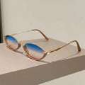 KAMMPT Oval Vintage Sunglasses Women Stylish Gradient Multi-color Casual Decor Shades 2025 New Trendy Brand Design Sun Glasses by Hegichi