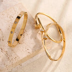 Elegant Nail Stainless Steel Stacked Bracelets for Women Luxurious Fashionable Jewelry for Parties Banquets by Hegichi