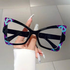 Oversized Cat-Eye Sunglasses – Contrast Frame by Adornity