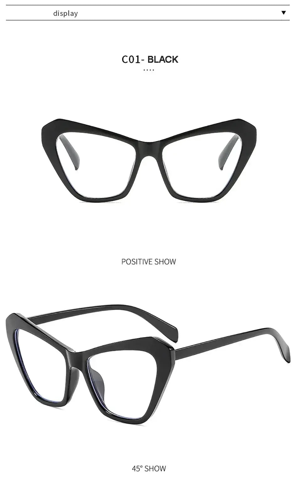 Oversized Cat Eye Glasses – Two-Tone Blue Light by Adornity