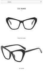 Oversized Cat Eye Glasses – Two-Tone Blue Light by Adornity