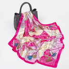 Elegant Silk Square Scarf – Satin 90x90 cm by Adornity