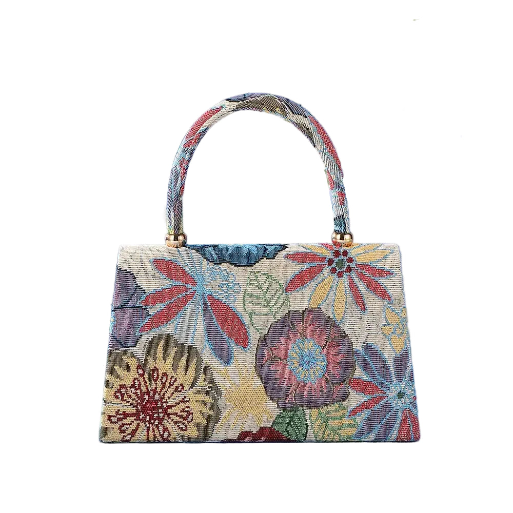 New trend flower decoration dinner bag fashion lady handbag celebrity travel storage bag wedding party evening dress gift bag by Hegichi