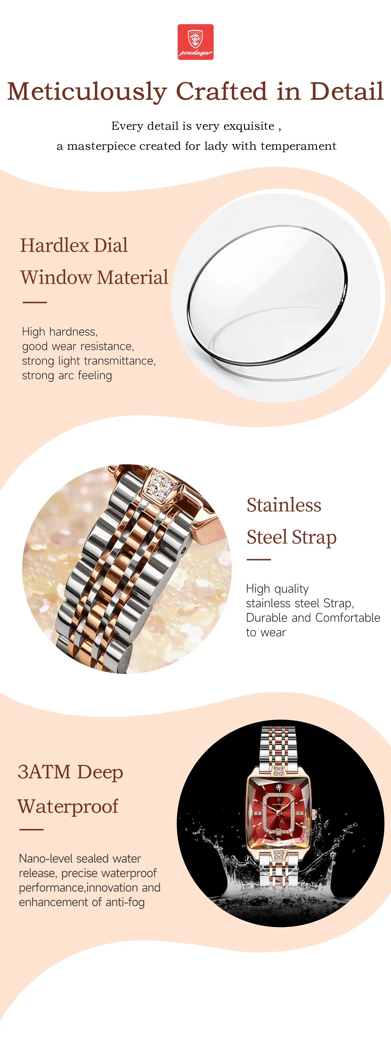 Elegant Everyday Watch – Stainless Steel Dial by Adornity