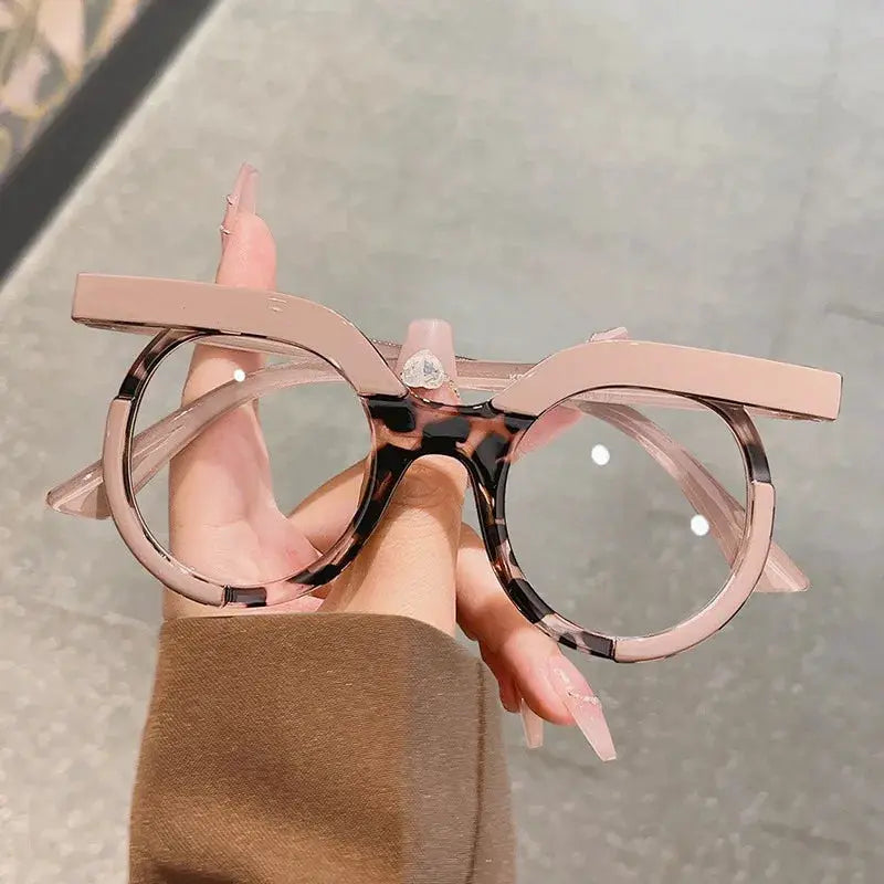 Round Transparent Blue Light Glasses – Minimal Frame by Adornity
