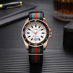New fashionable men's nylon strap calendar watch, luxurious and simple business men's and women's night light quartz watch by Adornity