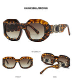 Oversized Rectangle Sunglasses – Vintage Frame by Adornity