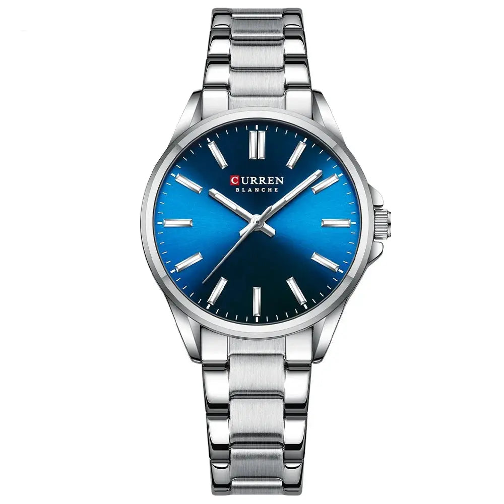 Classic Stainless Steel Watch – Quartz Luminous by Adornity