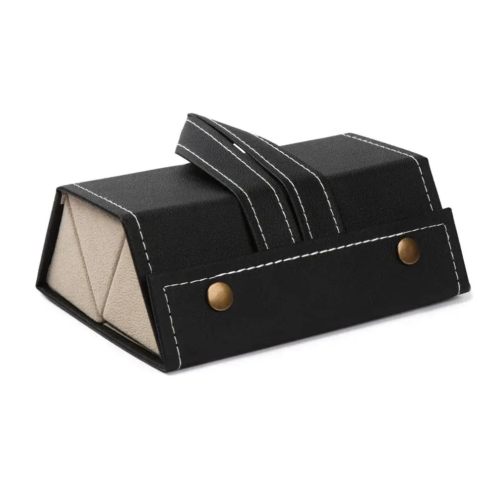 Fashion PU Leather Glasses Organizer Portable Multi-slot Folding Eyeglasses Holder Travel Storage Box Display Sunglasses Case by Hegichi
