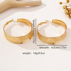 A Pair of Women's Earrings, Simple and Stylish with Brushed Finish, Suitable for Daily Wear and Vacation Wear by Hegichi