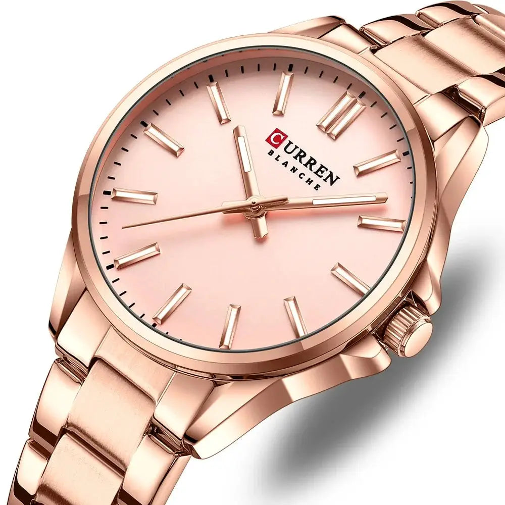 Classic Stainless Steel Watch – Quartz Luminous by Adornity