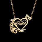 Atoztide Personalized Custom Rose Heart Name Necklaces for Women Stainless Steel Pendant Choker Link Chain Birthday Jewelry Gift by Hegichi