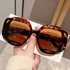 Geometric Square Sunglasses – Color Block UV400 by Adornity