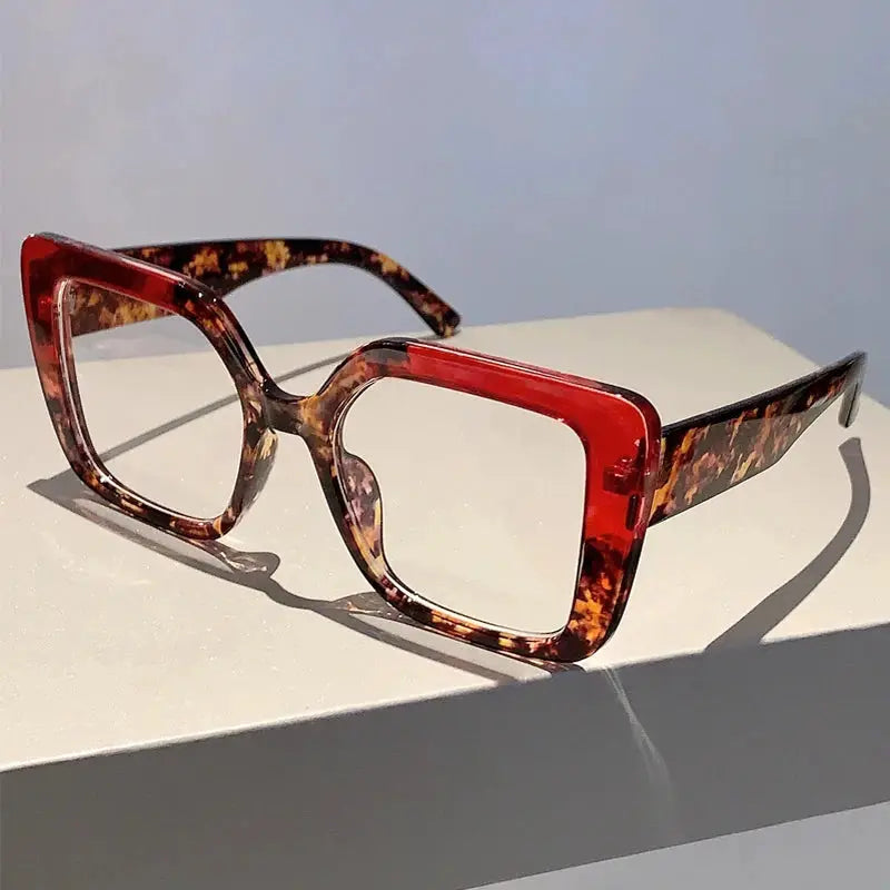 KAMMPT Fashion Square Glasses Women Stylish Oversize MultiColor Glasses Frames Trendy Brand Design Eyeglasses for Decoration by Hegichi