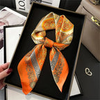 Silk Plaid Scarf – Timeless 70x70 Wrap by Adornity