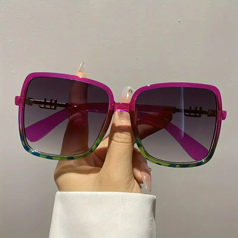 Retro Two Tone Sunglasses Plastic Composite Collection Gradient UV400 Limited Availability Accessory