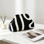 Beach bag irregular stripe knit bag women's fashion commuting versatile stripe bag makeup bag woven clutch bag by Hegichi