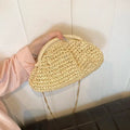 Summer New Straw Weaving Crossbody Bag Fashionable and Casual Shell Bag Women's Shoulder Bag with Excellent Texture by Hegichi