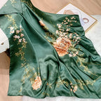 Elegant Silk Square Scarf – Satin 90x90 cm by Adornity