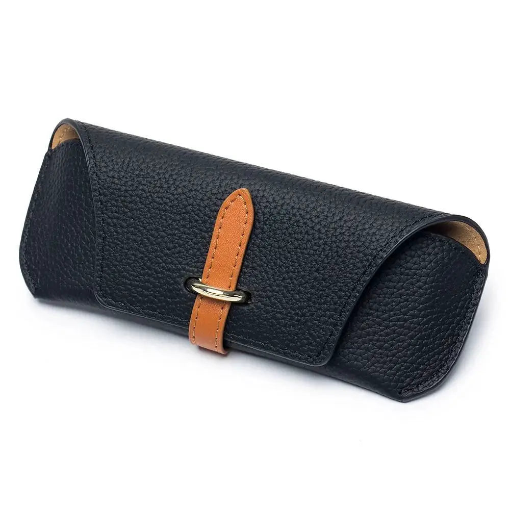KLASSNUM Luxury Leather Reading Glasses Bags Woman MEn Portable Protective Travel Sunglasses Case Fashion Eyewear Protector by Hegichi