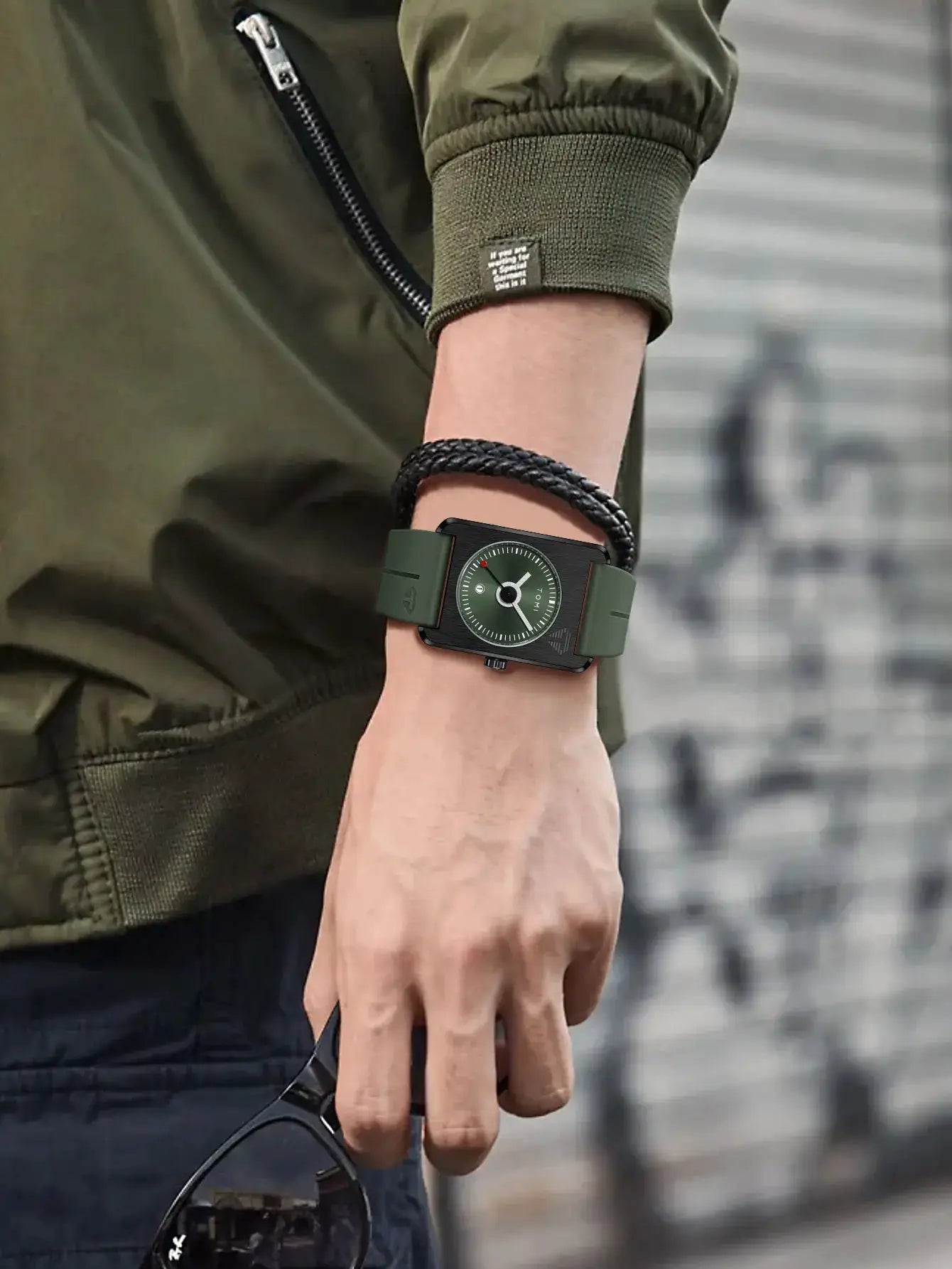 Men's fashion watches quartz watches square small dial wrist watches magnetic buckle watches simple leisure watches by Adornity