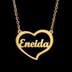 Atoztide Personalized Custom Rose Heart Name Necklaces for Women Stainless Steel Pendant Choker Link Chain Birthday Jewelry Gift by Hegichi