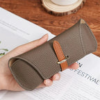 KLASSNUM Luxury Leather Reading Glasses Bags Woman MEn Portable Protective Travel Sunglasses Case Fashion Eyewear Protector by Hegichi