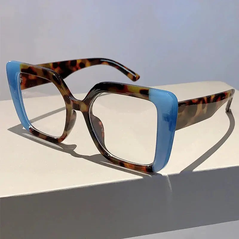 KAMMPT Fashion Square Glasses Women Stylish Oversize MultiColor Glasses Frames Trendy Brand Design Eyeglasses for Decoration by Hegichi