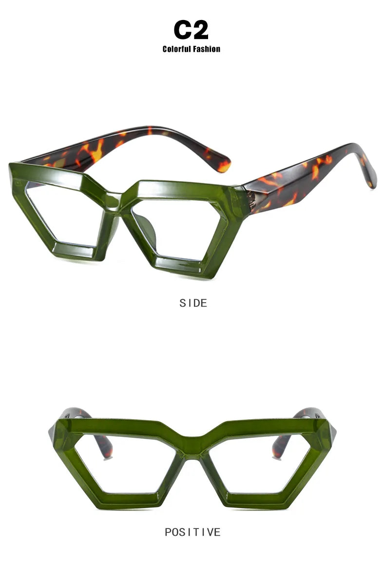 Diamond Shape Blue Light Glasses – Bold Frame by Adornity