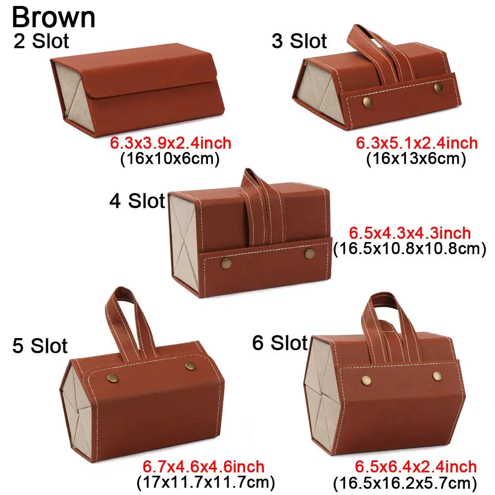 Fashion PU Leather Glasses Organizer Portable Multi-slot Folding Eyeglasses Holder Travel Storage Box Display Sunglasses Case by Hegichi