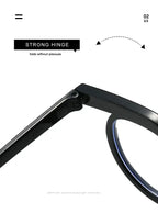 Round Transparent Blue Light Glasses – Minimal Frame by Adornity