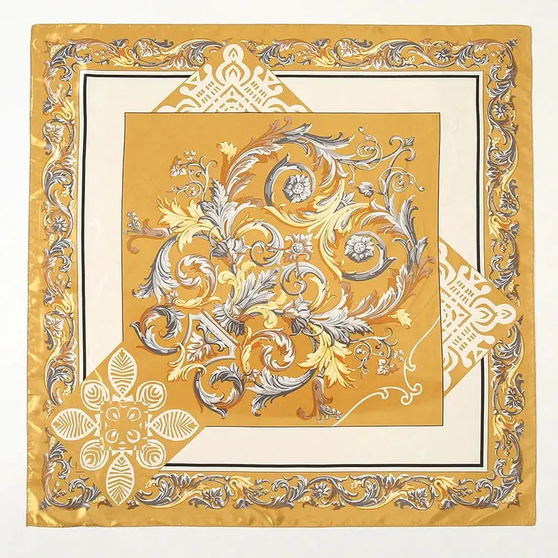Elegant Silk Square Scarf – Satin 90x90 cm by Adornity