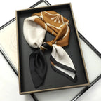 Silk Plaid Scarf – Timeless 70x70 Wrap by Adornity