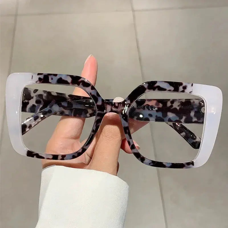 KAMMPT Fashion Square Glasses Women Stylish Oversize MultiColor Glasses Frames Trendy Brand Design Eyeglasses for Decoration by Hegichi