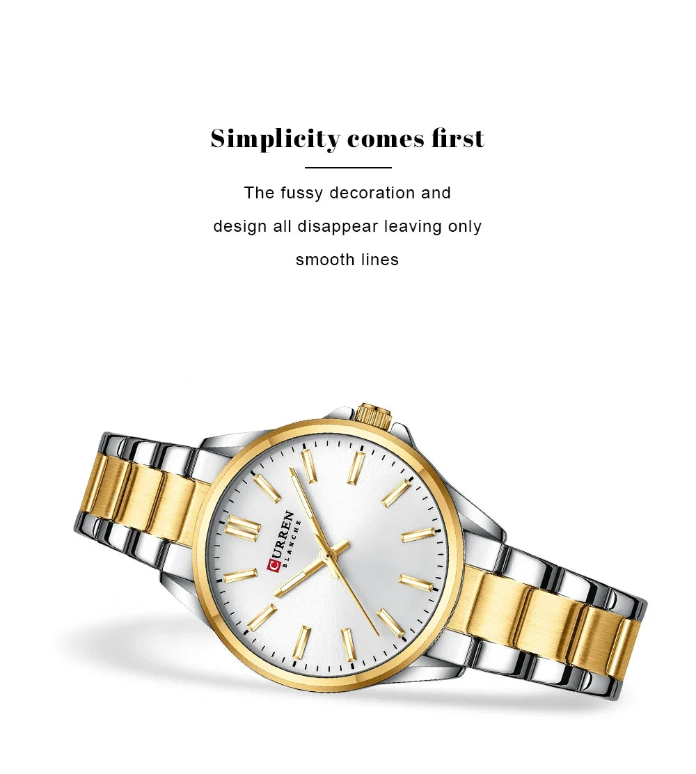 Classic Stainless Steel Watch – Quartz Luminous by Adornity