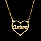 Atoztide Personalized Custom Rose Heart Name Necklaces for Women Stainless Steel Pendant Choker Link Chain Birthday Jewelry Gift by Hegichi
