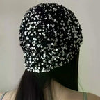 New Ins Style Sequined Hollow Pullover Hats Women Summer And Autumn Travel Photo Atmosphere Versatile Casual Y2K Beanies by Hegichi
