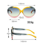 Retro Oval Sunglasses - Metal Frame Women Fashion Shades With UV400 Protection by Adornity