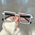 Anime Cosplay Glasses - Square Frame Clear Lens Candy Color Eyewear For Men & Women by Adornity