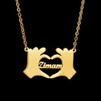 Atoztide Personalized Custom Rose Heart Name Necklaces for Women Stainless Steel Pendant Choker Link Chain Birthday Jewelry Gift by Hegichi