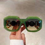 Oversized Rectangle Sunglasses – Vintage Frame by Adornity