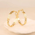 Custom Name Letter Big Hoops Earrings Stainless Steel Designer Earrings Christmas Luxury Gold Earrings A Pair Pack Jewelry Gift by Hegichi