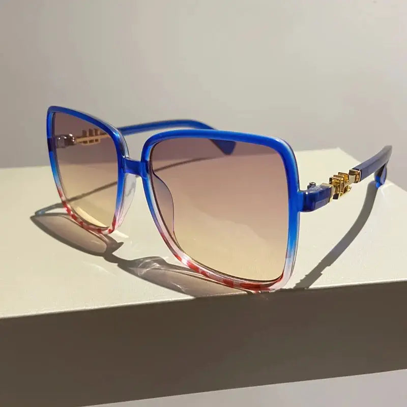 Retro Two Tone Sunglasses Plastic Composite Collection Gradient UV400 Limited Availability Accessory