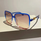 Retro Two Tone Sunglasses Plastic Composite Collection Gradient UV400 Limited Availability Accessory