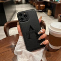 Personalized Customized Initials Name Case For iPhone 17 16 15 14 13 12 11 Pro Max Plus Big Letter Laser Engraving Leather Cover by Hegichi