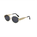 Oval Sunglasses for Women Men Trendy Metal Frame Sun Glasses Classic Shades by Adornity